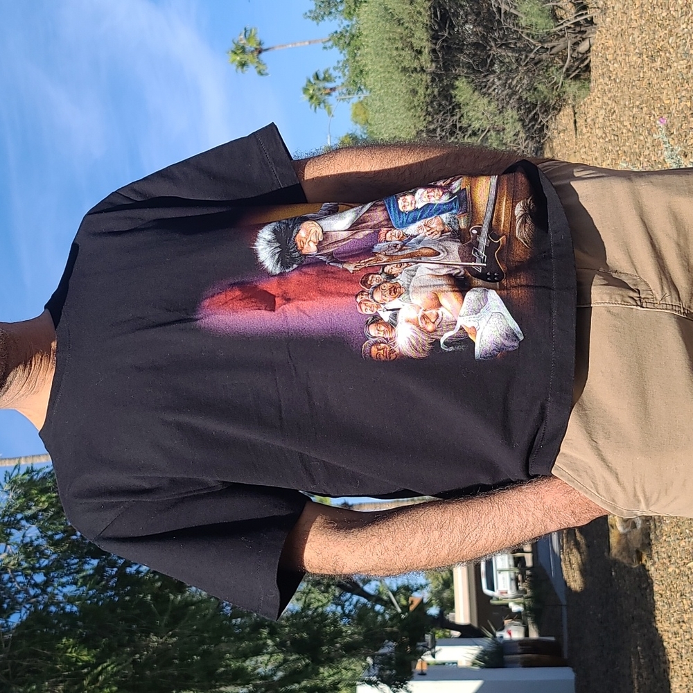 VINTAGE ROLLING STONES Airbrushed Rock Band Graphic Tee Shirt L SUPER RARE - Picture 7 of 16